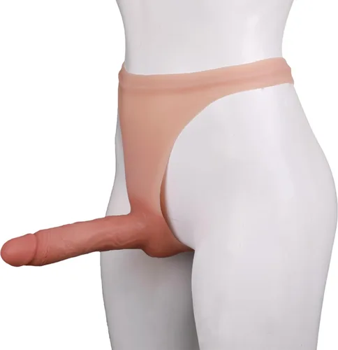 Vista 5 de SUAISKR Consolador de tanga de silicona, juguetes sexuales masculinos para hombres homosexuales, masturbación con polla, accesorios sexuales