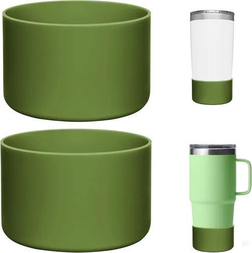 Vista 10 de 2 Pcs Silicone Boot Protector for YETI Rambler 20/30oz, 10oz Tumbler Silicone Sleeve for Stanley Quencher 14/20/30oz , Anti-Slip, Anti-Scratches