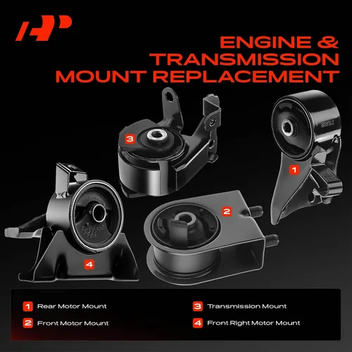 Vista 3 de A-Premium 4 piezas de conjunto de soporte de motor y transmisión compatible con Mazda Protege 1999-2003, Protege5 2002-2003, L4 1.8L 2.0L