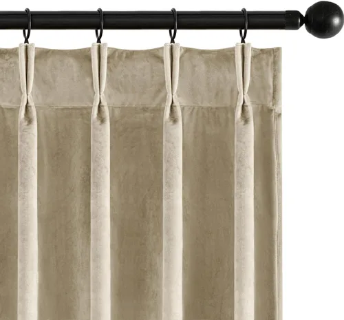 Vista 10 de MIULEE Cortinas opacas plisadas de terciopelo azul marino, 40 x 96 pulgadas