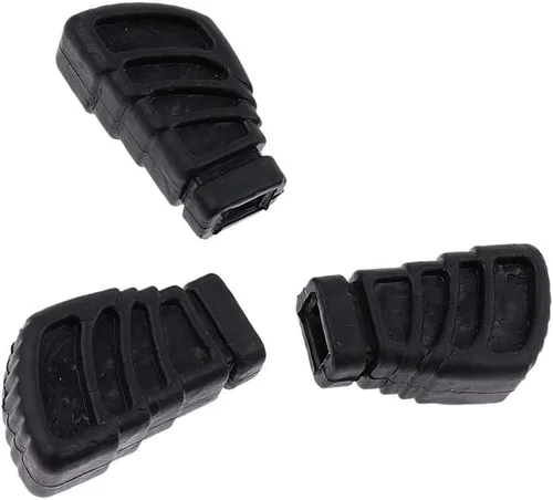 Vista 5 de 3 pies de goma de repuesto para soportes de platillos de hardware de tambor con soporte único, negro, grande