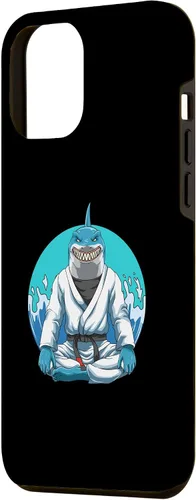 Vista 2 de iPhone 12 Pro Max Jiu Jitsu Shark con Gi - Estuche de agarre y judo