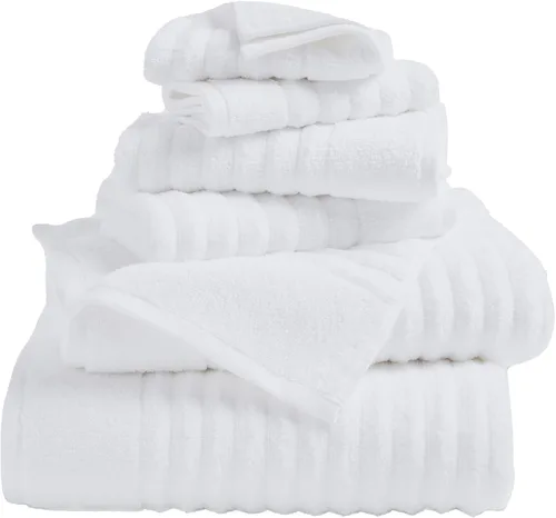 Vista 29 de Great Bay Home Juego de 6 toallas de mano – Toallas 100% algodón – Toallas absorbentes y de secado rápido para el baño (Duna)