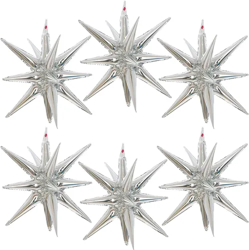 Vista 13 de 6 globos de estrella negra, globos de 22 pulgadas, globos de papel de aluminio con forma de estrella de Mylar para fiestas de cumpleaños, bodas