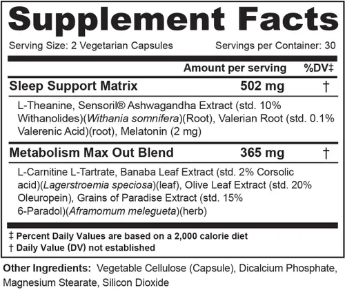 Vista 7 de Vitauthority Píldoras MELT PM nocturnas y pérdida de peso: apoyan naturalmente un sueño más reparador, con Ashwagandha y L-teanina - 30 porciones
