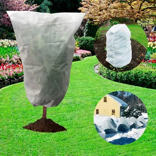 Vista 7 de Cubiertas para plantas contra la congelación para plantas al aire libre, bolsa de protección de plantas con cordón, para invierno, reutilizable