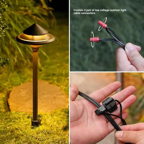 Vista 5 de FastLock Twist Conectores de cable de bajo voltaje para iluminación de paisaje Luces de camino al aire libre 4802-01