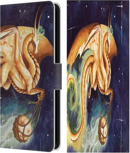 Vista 212 de Head Case Designs Officially Licensed Carla Morrow Galactic Entrancement Dragons Leather Wallet Case Compatible with Samsung Galaxy A07 4G