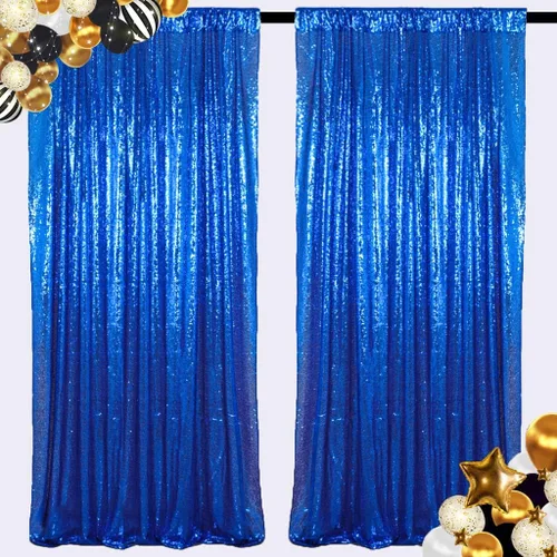 Vista 12 de ShiDianYi Cortina de fondo color rubor de 4 x 6 pies con lentejuelas para fotos, cortinas brillantes para telón de fondo, eventos y fiestas, telón