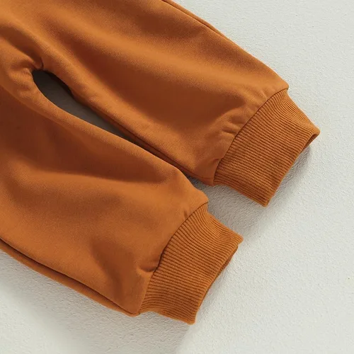 Vista 8 de Conjunto de sudadera de manga larga con estampado de letras para bebé y niño pequeño