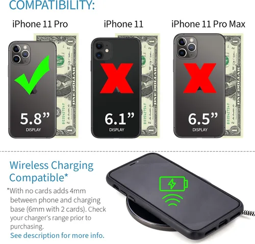 Vista 2 de Dockem BIO - Funda tipo cartera para iPhone 11 Pro: materiales amigables, montaje magnético y 2 ranuras para tarjetas de crédito