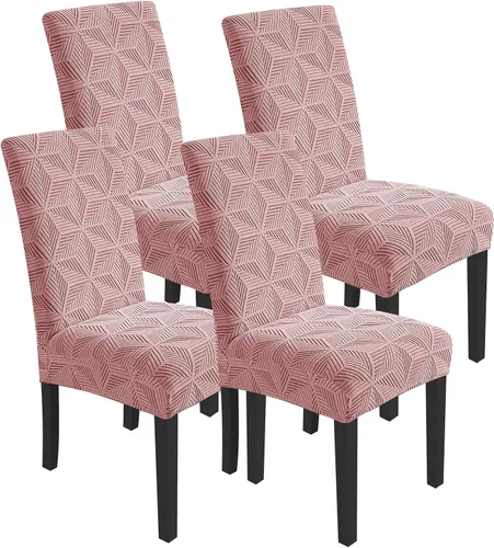 Vista 16 de YEMYHOM Funda elástica para silla con respaldo de 1 pieza con diseño jacquard más reciente, funda para silla con respaldo antideslizante, protector