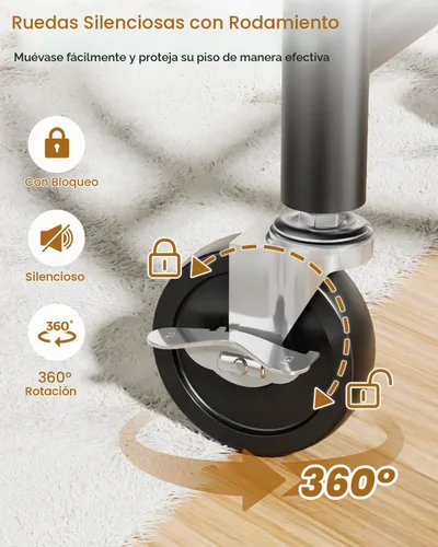Vista 6 de Perchero de Ropa Resistente, Perchero de Ropa de Metal con Capacidad de 450 Libras, Percheros Rodantes para Colgar Ropa con Ruedas Bloqueables Negro