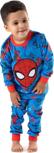 Vista 2 de Marvel Spider-Man - Pijama de forro polar súper suave para niños Azul
