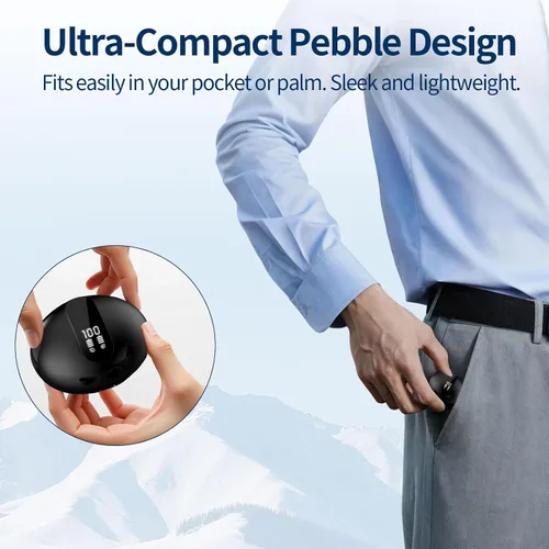 Vista 2 de Auriculares inalámbricos Bluetooth, pantalla de alimentación LED con funda de carga inalámbrica, reproducción de 35 horas, IPX4 impermeable