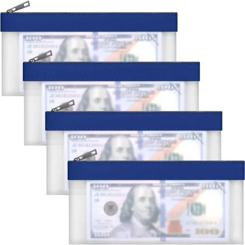 Vista 16 de Sobres transparentes para dinero en efectivo, bolsa de 7.6 x 3.7 pulgadas 4