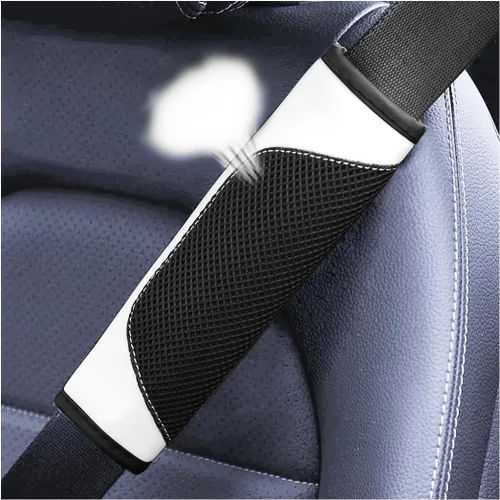 Vista 14 de BESULEN - Fundas para cinturón de seguridad de coche, juego de 2 protectores de correa de hombro de malla de cuero universal, almohadilla de arnés
