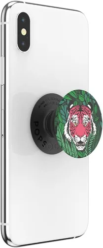 Vista 3 de PopSockets - Agarre para teléfono con soporte expandible, Animal PopGrip - Wild Tiger