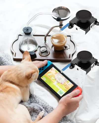 Vista 5 de Joycon Joystick de repuesto 3D para Joycon, kit de reparación izquierdoderecho para Nintendo Switch Joycon Controller Joycon y consola Switch Lite