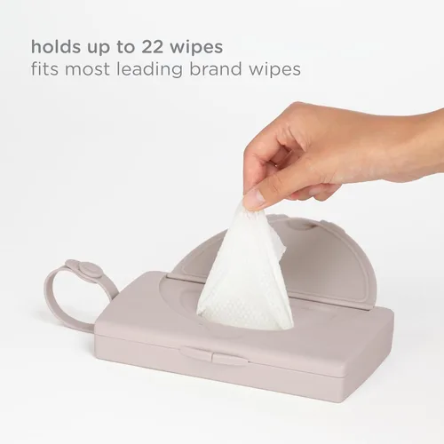 Vista 5 de Ubbi On-The-Go Dispensador de toallitas para bebés, contenedor de toallitas portátil para viajes, accesorio de bolsa de pañales imprescindible