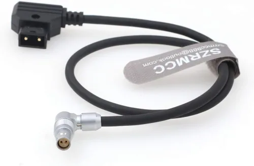 Vista 2 de SZRMCC Cable de alimentación giratorio hembra de 2 pines a D-tap para cámara de cine RED Komodo 6K (ángulo recto, 11.8 in)