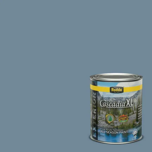 Vista 101 de Rodda Paint CASCADIA XL - Pintura satinada e imprimación para exteriores en uno, cuarto de galón, ancla