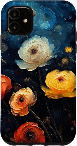 Vista 8 de Gorgeous Star Night Ranunculus Flowers Famous Painting Case for iPhone 17