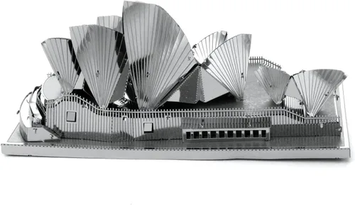 Vista 2 de Fascinations Metal Earth Sydney Opera House Building 3D Kit de modelo de metal