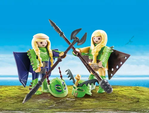 Vista 2 de Playmobil Cómo entrenar a tu Dragon III Ruffnut y Tuffnut con traje de vuelo