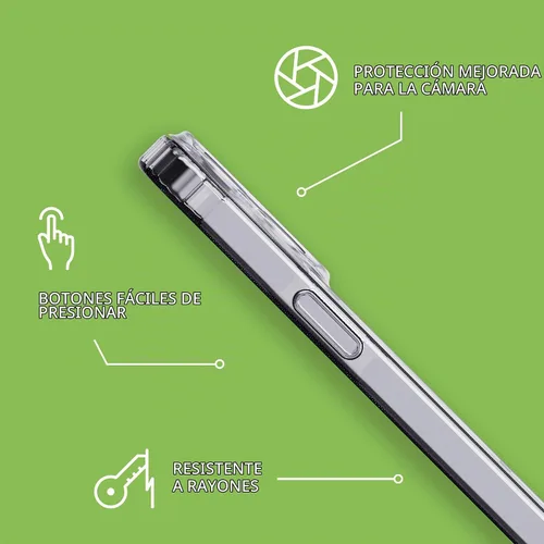 Vista 6 de tech21 Evo - Funda transparente para iPhone 15 Pro Max, compatible con MagSafe, funda de protección contra impactos, transparente