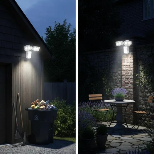 Vista 12 de SANSI Luces Exteriores con Sensor de Movimiento de 28W 3500LM, Reflectores Exteriores con Sensor de Movimiento, Luces de Seguridad Detector con 4