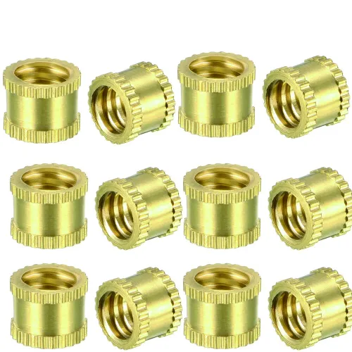Vista 31 de Tuercas moleteadas de rosca hembra M2x3mm OD Tuercas de inserción roscadas de latón Tuercas de incrustación hidráulicas soldadas juntas Kit surtido