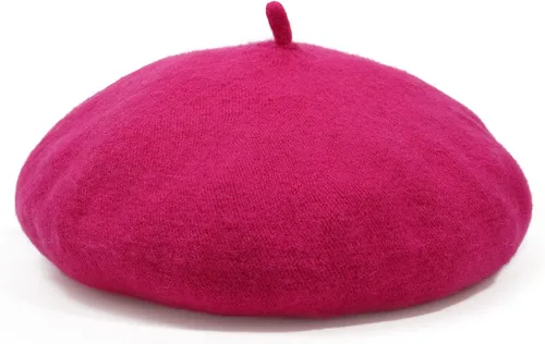 Vista 47 de Boina de lana francesa para mujer, gorra de invierno clásica de color sólido