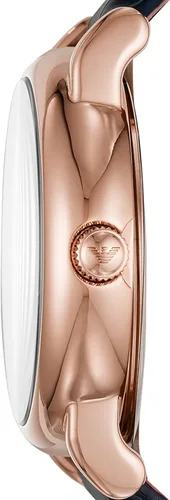 Vista 2 de Emporio Armani Reloj de cuero de tres manecillas para hombre