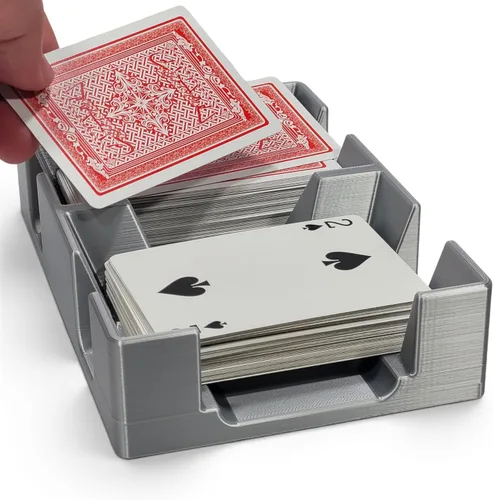 Vista 24 de Bandeja de plástico negro para cartas o carrito, no giratoria, fabricada en Estados Unidos Non-Swivel, Deluxe Plastic, Holds up to 2 decks, Does