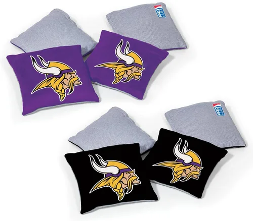 Vista 9 de Wild Sports - Bolsas de frijoles de doble cara de fútbol americano profesional de la NFL, 8 unidades, bolsas de lanzamiento de primera calidad