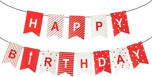 Vista 4 de MEETINGU Pancarta de Feliz Cumpleaños, Decoraciones de Fiesta Letrero Colorido Suministros para Niños, Niñas, Adultos