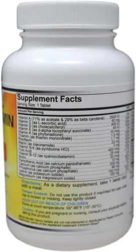 Vista 2 de Multivitamínico Multi-Mineral Comparar con Centrum Silver® Multivitamínico Multimineral con Beta Caroteno Especialmente para Adultos 50 Plus - 160