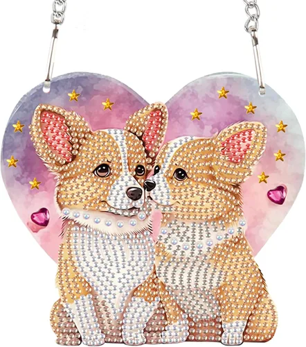 Vista 16 de AiYuanzsh Animal Parrot DIY Kits de Pintura de Arte de Diamante de Acrílico Colgante Pendientes de Arte de Diamante de Rinstone Especialmente