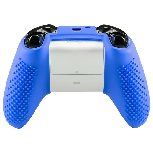 Vista 3 de eXtremeRate Soft Anti-Slip Dark Blue Silicone Controller Cover Skins Thumb Grips Caps Protective Case for Xbox One X S Controller - Blue