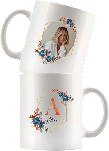 Vista 11 de Taza de café con nombre personalizado, regalo para mamá, esposa, novia, tazas personalizadas para mujeres con letra personalizada del alfabeto, taza