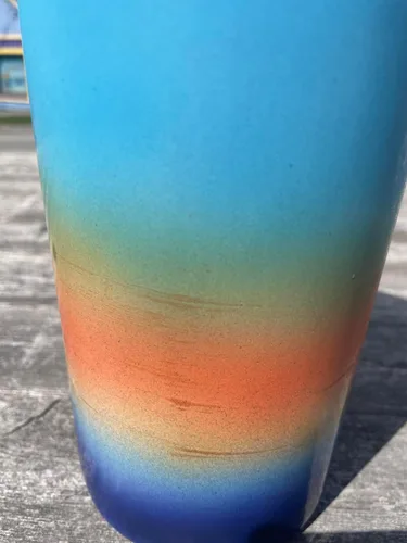 Vista 7 de Handmade USA Ocean Blue VASE - 9" H x 4.5" W Perfect Pottery Wedding Gift Individually Signed by Award-Winning Artist Judith Stiles in Cape Cod