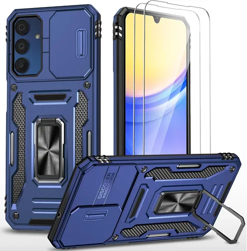 Vista 9 de Funda para teléfono Samsung Galaxy A15 5G, [protección contra caídas de grado militar de 15 pies]