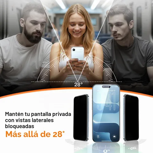 Vista 3 de SMARTDEVIL Paquete de 2 protectores de pantalla de privacidad para iPhone