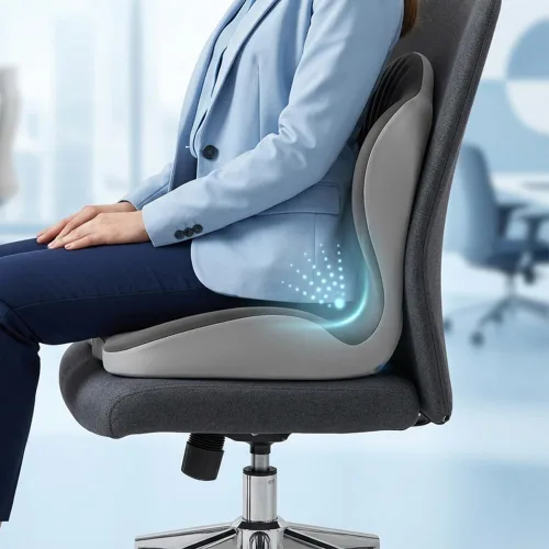 Vista 9 de SakerPlus Cojín ergonómico de espuma viscoelástica, cojín para silla de oficina en forma de L y cojín de asiento de automóvil para sentarse durante