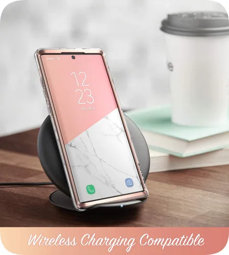 Vista 6 de i-Blason Cosmo Series - Funda diseñada para Galaxy Note 10 (versión 2019), diseño de mármol protector sin protector de pantalla integrado (mármol)