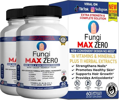 Vista 6 de Suplemento Fungi Max Zero para cabello, uñas y piel. (1)