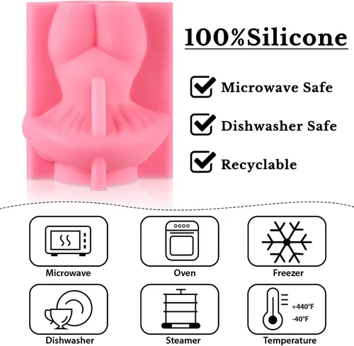 Vista 4 de Fabbay Moldes corporales de hongos y mujeres, molde de silicona para manualidades, moldes para velas femeninas, moldes para hacer velas, moldes
