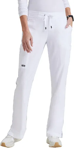 Vista 13 de BARCO Grey's Anatomy - Pantalón médico Mia para mujer, cintura elástica en la espalda, pantalones médicos de pierna baja para mujer Bahama