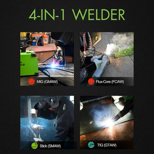 Vista 7 de Forney 271 Easy Weld 140 MP Soldador Multiproceso - Máquina de Soldadura Versátil 3 en 1 para Aplicación de Soldadura MIG, DC TIG y por Electrodo